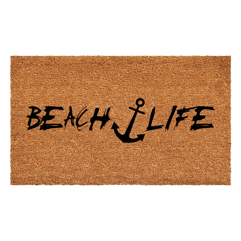 Tapis d'entrée et d'extérieur antidérapant Canup Beach Life Anchor, L 24 po x L 36 po