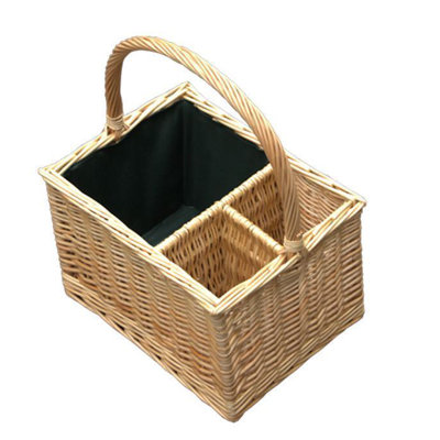 2 Bottle Wine Basket with Lining