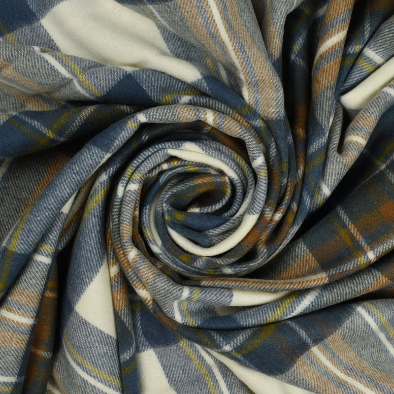 Jeté en laine highland merino, Robe bleu pâle Stewart