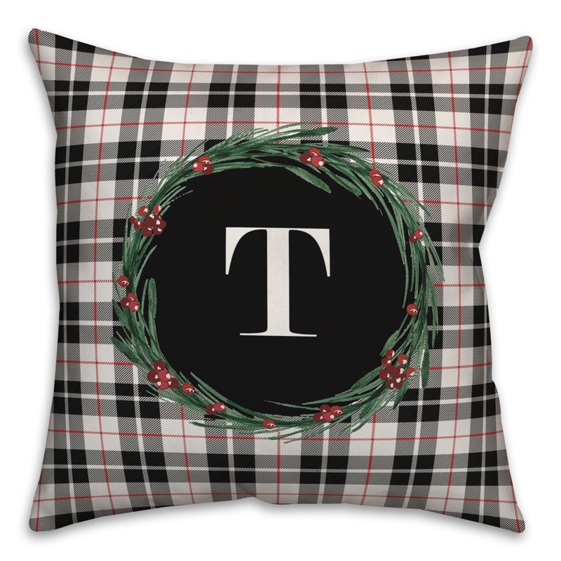 Checkered Throw Pillow, T