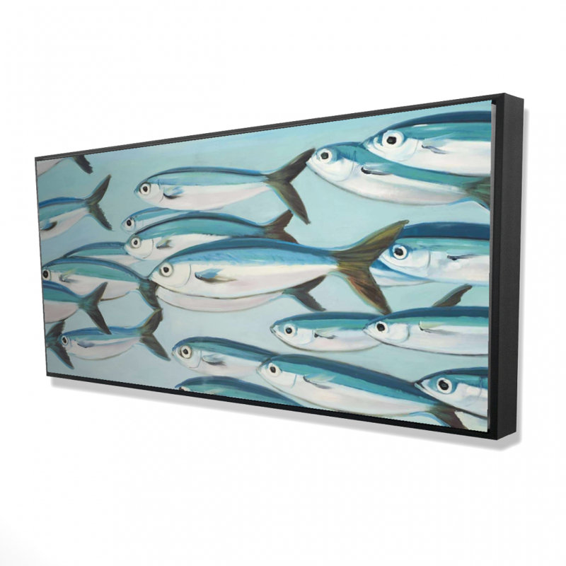 Small Fish Of Caesio Caerulaurea Print On Canvas