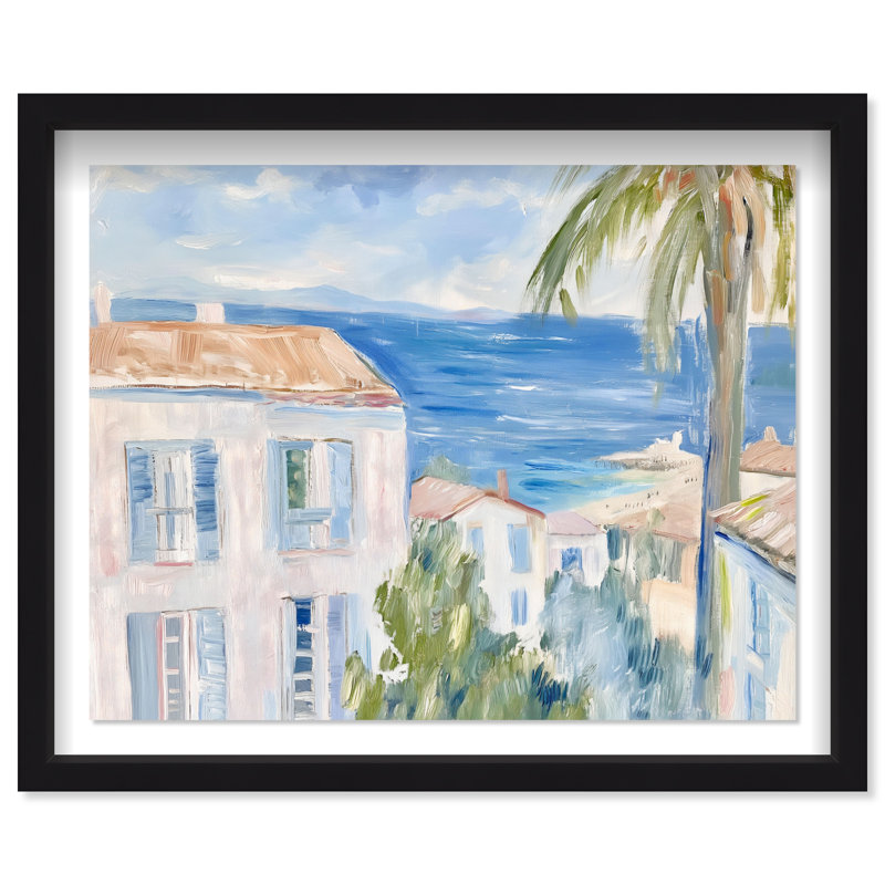 Henri Matisse Interpreted Town I Shadowbox Nautical & Beach Print by Oliver Gal, Black Frame, 20 x 16, 31.5"H x 37.5"W