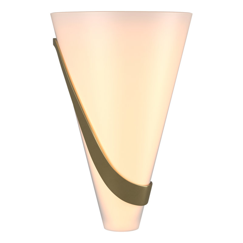 Half Cone Sconce, Modern Brass, Left