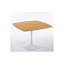 Table de salle à manger 42 po Tulip Square avec plateau en panneau de fibres à densité moyenne et base en métal pour 2 à 6 personnes-1801254267-1801254261