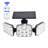 1-Piece Solar Outdoor Lights with Remote Control Motion Sensor 6000K