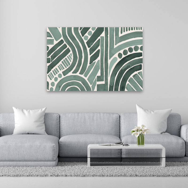 Impressions Motif Ivf Contemporary Abstract Blue Arch Arche, H 60 po x l 40 po