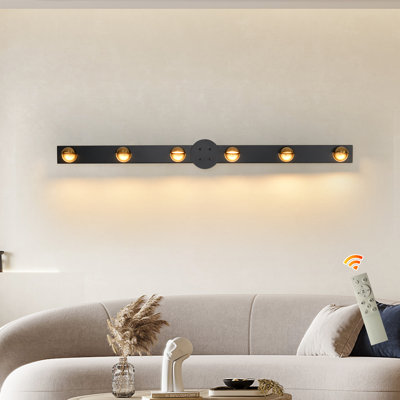 Bewdley 6 - Light LED Dimmble Black Flush Mounted Sconce