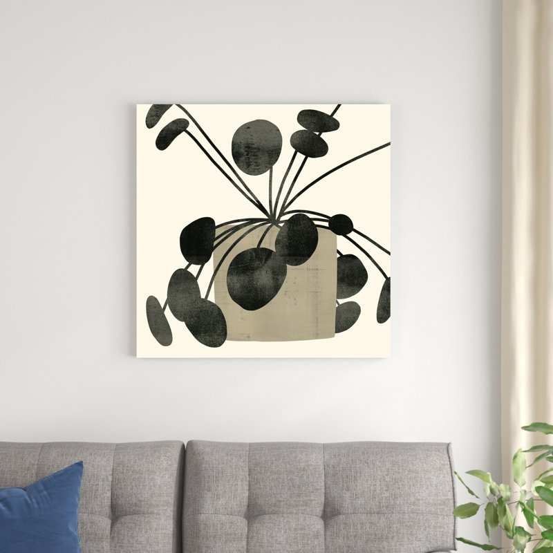 «Plantling IV» par Victoria Barnes - peinture sur toile tendue, H 30 po x l 30 po