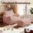 Comfy Corduroy Bean Bag Chair with Armrests and Ottoman,Large Bean Bag, Couch Lazy Beanbag for Living Room Bedroom,Compressed Packing-2095359720