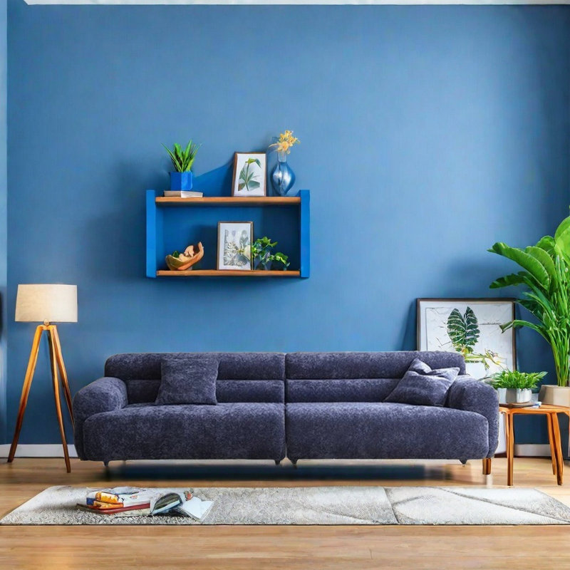 Canapé moderne en tissu, 4, H 29,52 po x l 125,98 po x P 39,37 po