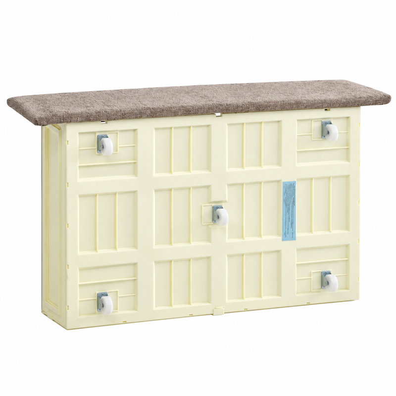 Lit plateforme tapissier avec 4 tiroirs Braya, Queen