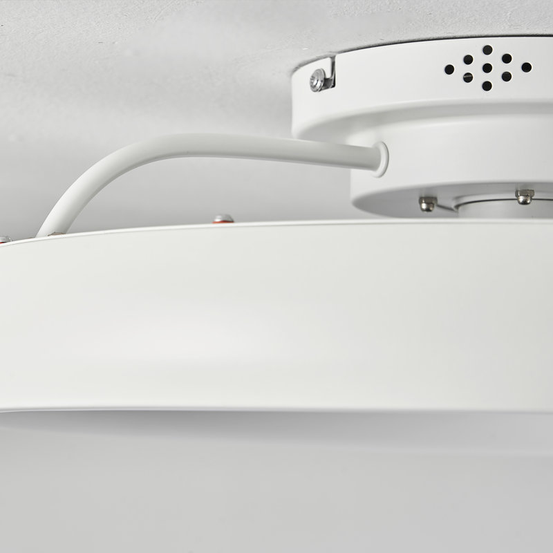 Ventilateur de plafond encastré à intensité variable 20 po avec lumières DEL Dianeshia, Blanc
