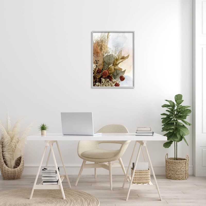 Arrangement giclée rétro par Herbal, H 30 po x l 24 po x P 1,5 po, Estampe numérique Farmhouse