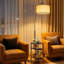 193cm Powder Coated Tray Table Floor Lamp
