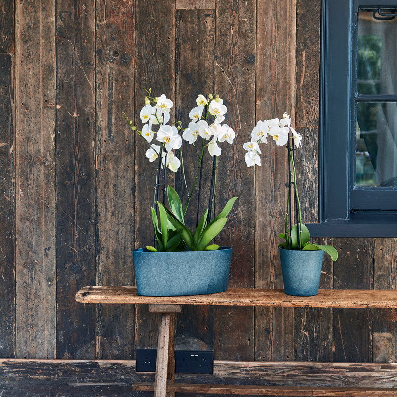 Pula Recyclable Planter H25cm D24cm, Sapphire