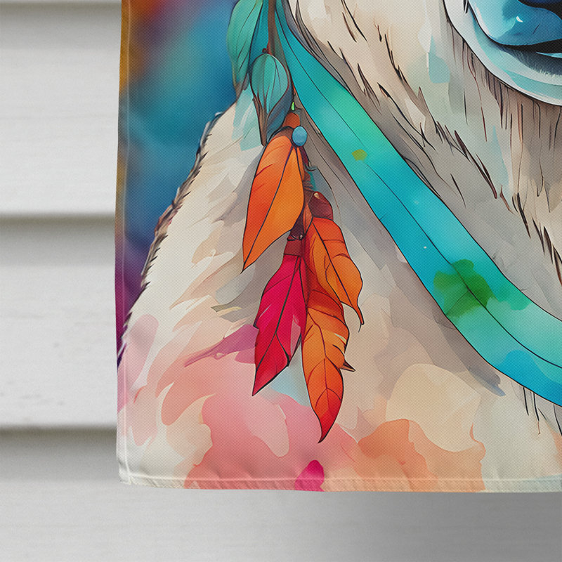 Drapeau de maison d'ours polaire hippie