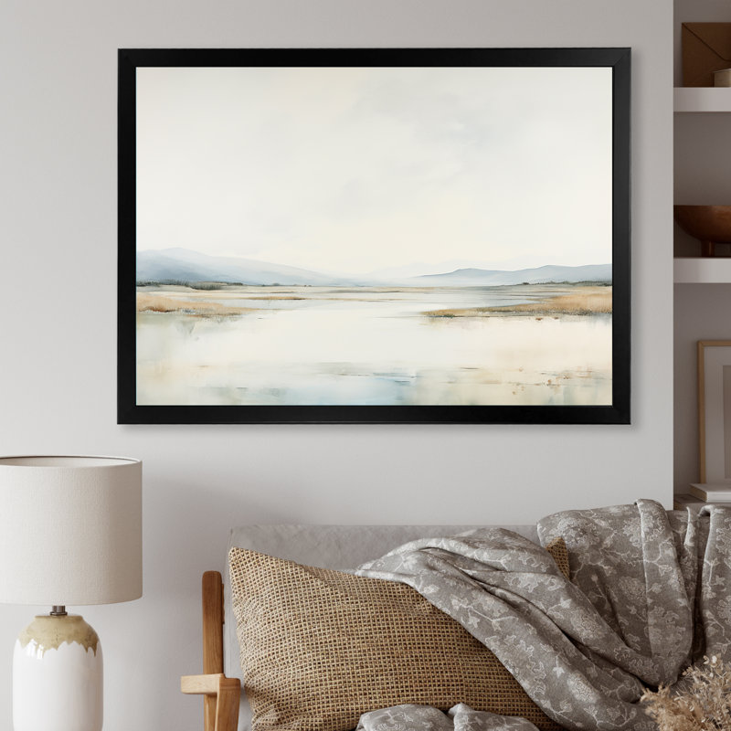 Tranquil Meadow Moments - Art mural grand prairie, H 30 po x l 40 po x P 1,5 po, Cadre simple noir