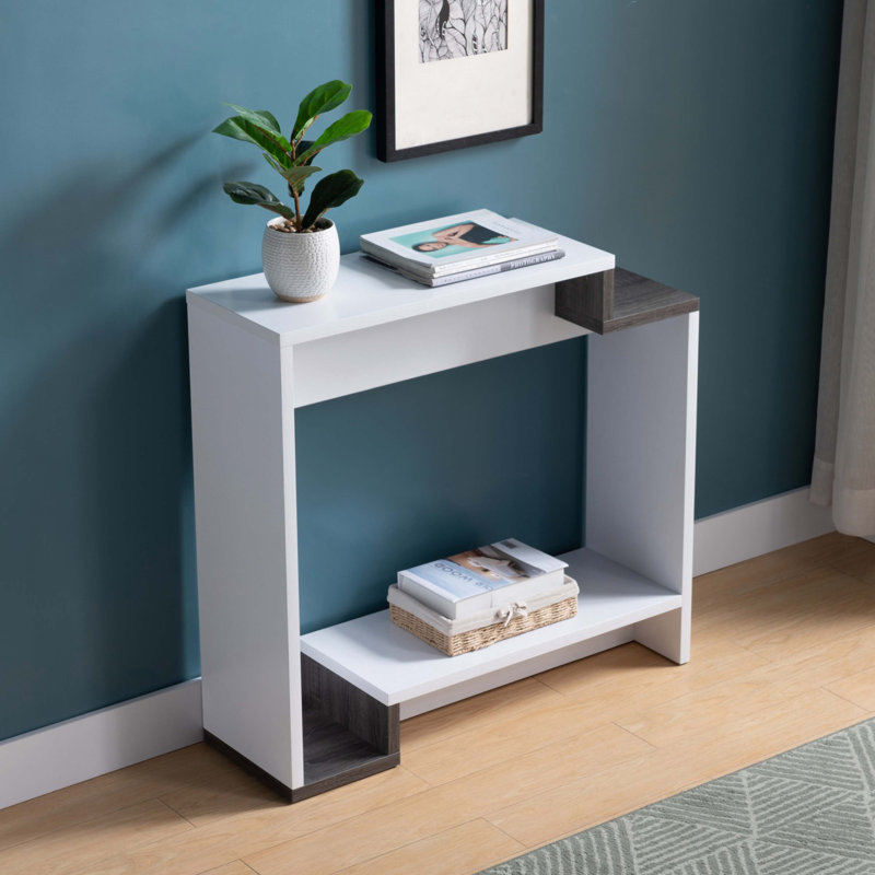 Console contemporaine avec deux tablettes ouvertes