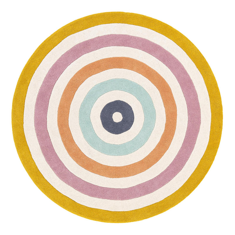 Latitude Run® Hand Tufted Wool Rug, Round 5'1"