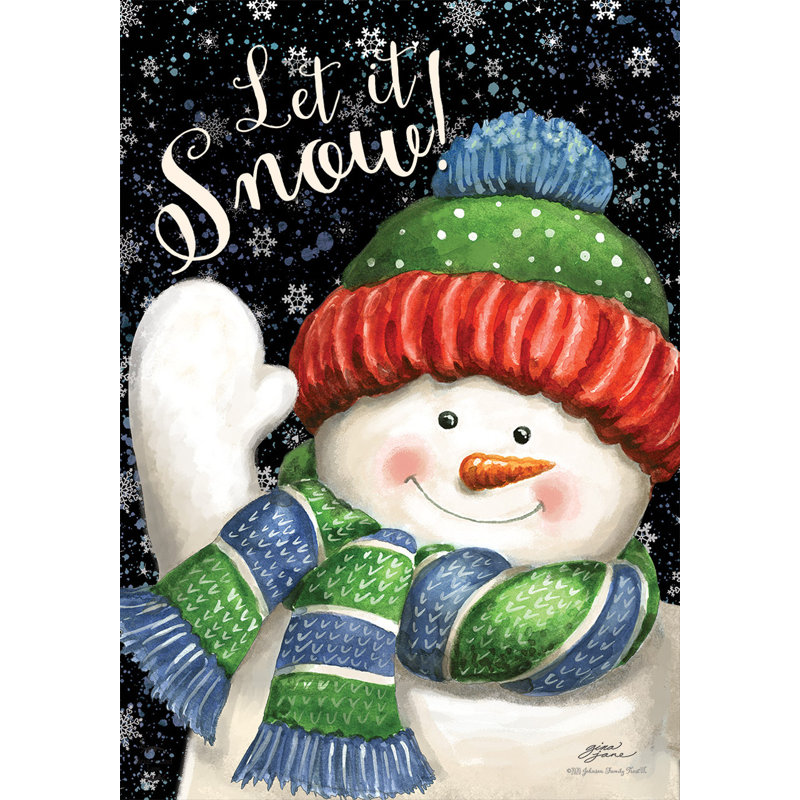 Drapeau Snow House Snowman