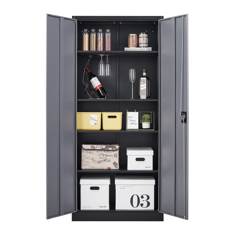 31.5'' Wide 4 - Shelf Storage Cabinet, Gray