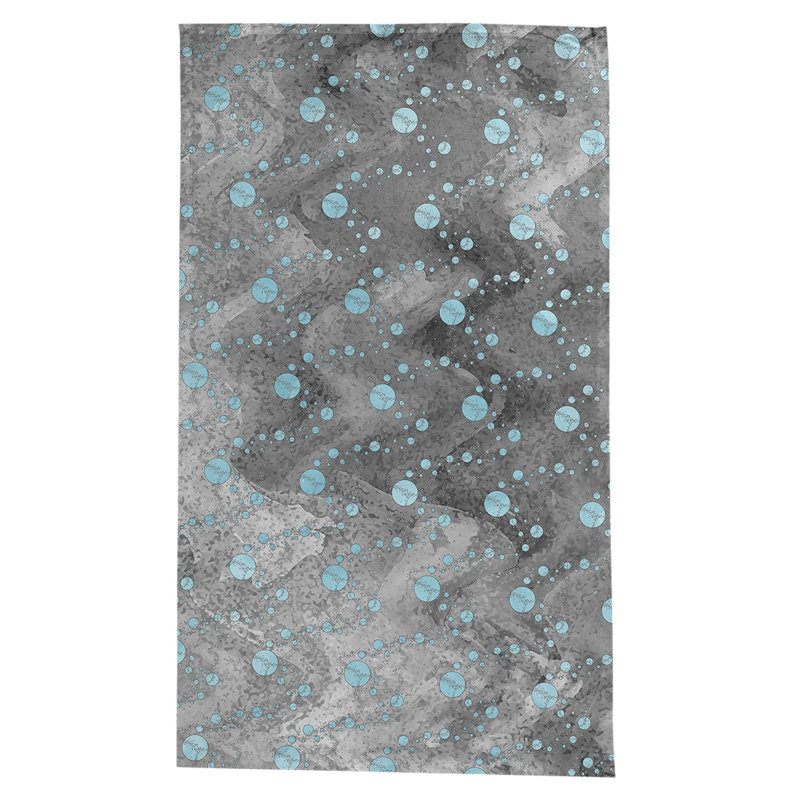 Nappe abstrait leffel, Noir / Vert