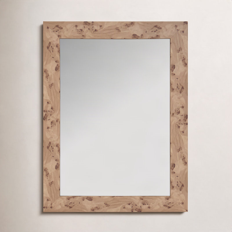 Burled Vanity Mirror, 40" x 30"