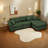 Compression Sectionals Corduroy L Shaped Modern Sofa For Home Living