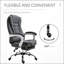 Chaise de bureau en polyester, pivotante, support lombaire, hauteur réglable, appui-tête, repose-pieds, roulettes