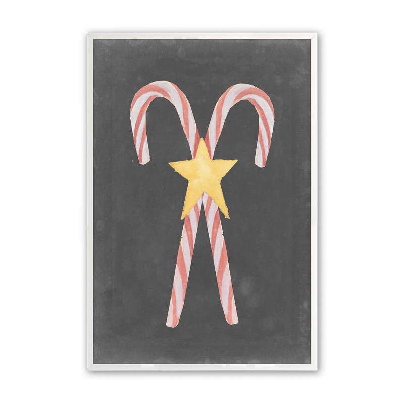 Imprimé magique «Candy Cane», H 25 po x l 19 po, Cadre opaque blanc