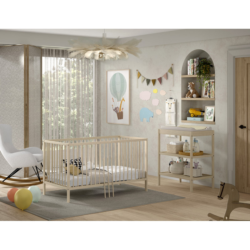 Milano 3 Piece Baby Room Furniture Set, Brown