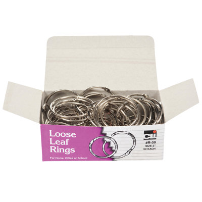 Loose Leaf Rings With Snap Closure Set