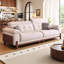 Canapé modulaire en chenille crème et blanc-481181674-481181672