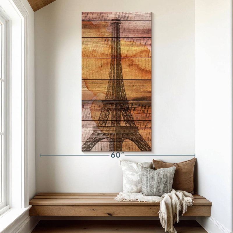 Wooden Eiffel Tower, 54" H x 27" W