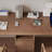 Tan Rectangular Solid Wood desks-107293676