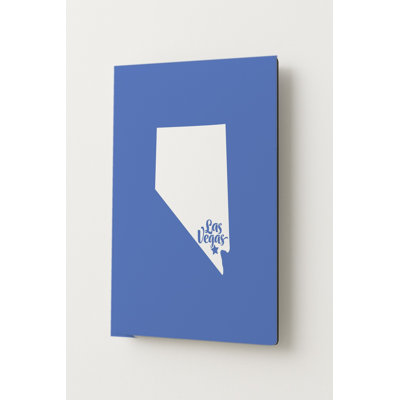 Home Sweet Las Vegas — Silhouette de l'État du Nevada — Portrait mural en métal