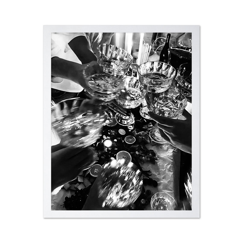 Cocktail Party No2, Poster, White Framed, 11"H x 14"W