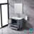Volez 36 in W x 18.25 in D Single Bath Vanity, White Ceramic Top, 34 in Mirror and Chrome Faucet Set-51245001