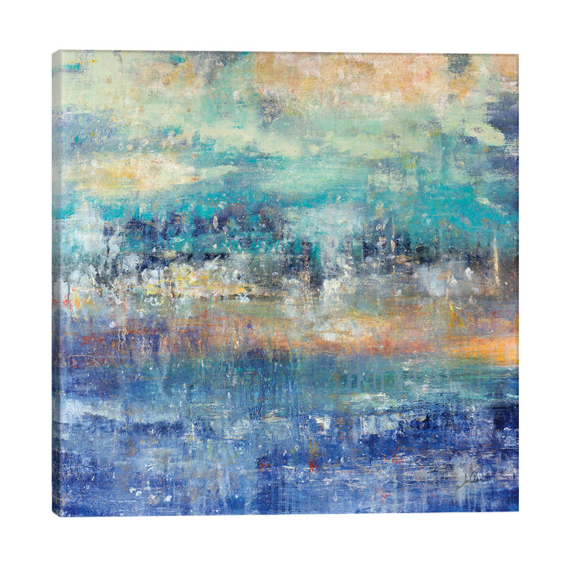 Lights On The Lake by Julian Spencer - Wrapped Canvas Painting, 93.98 cm H x 93.98 cm W x 3.175 cm D