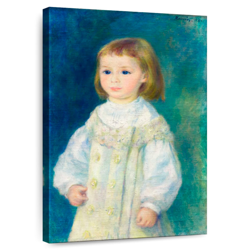 Leisha Lucie Berard enfant en blanc, H 51 po x l 34 po