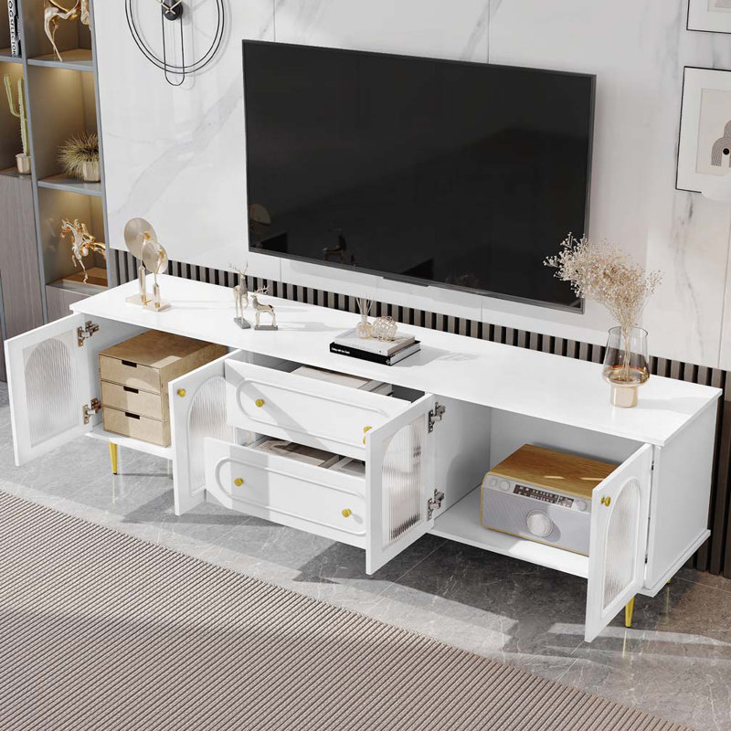 Modern TV Stand, TV Cabinet, White