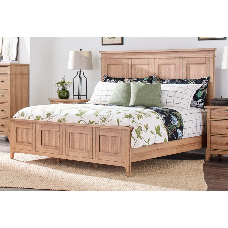 Mya Panel Bed, Black, Queen