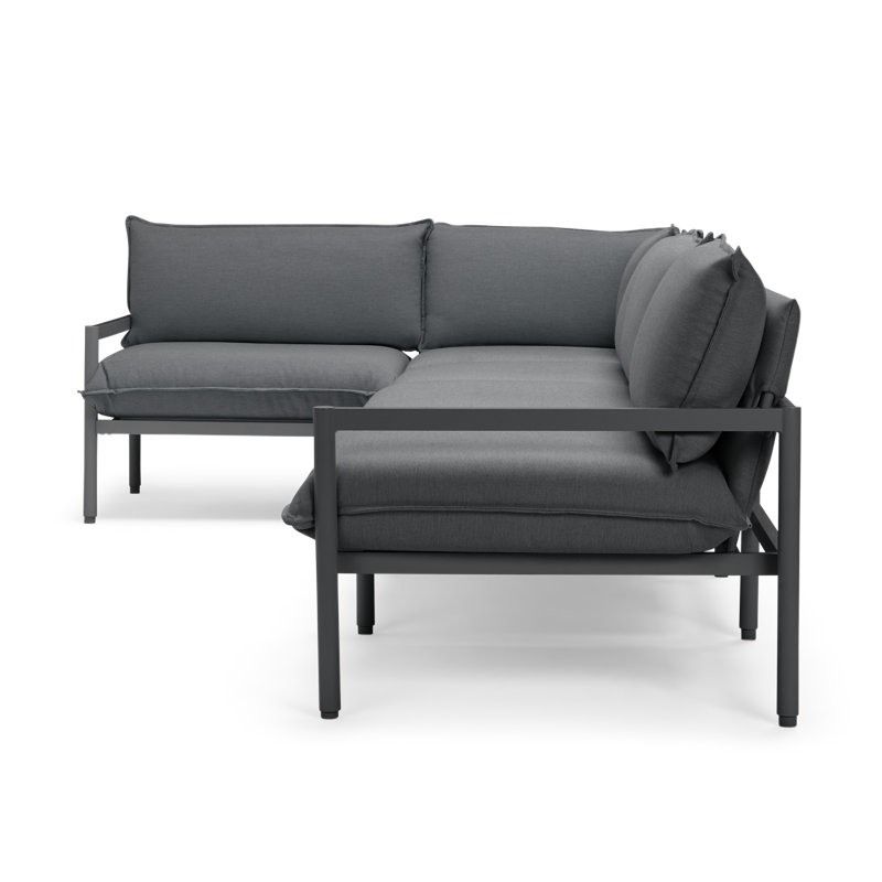 Terra Outdoor 5 - Seat Patio Sectional, Charcoal