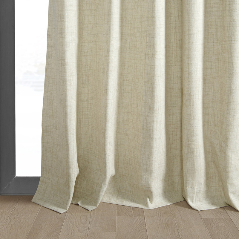 Rideaux occultant pour chambre à coucher à rideaux occultant et isolant Boditr, Beige clair naturel, 50 po x 96 po
