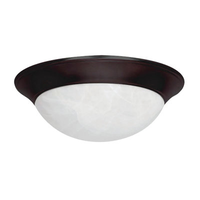 LED 14 inch Dome Fixture 20W - Bronze-Kelvin Select