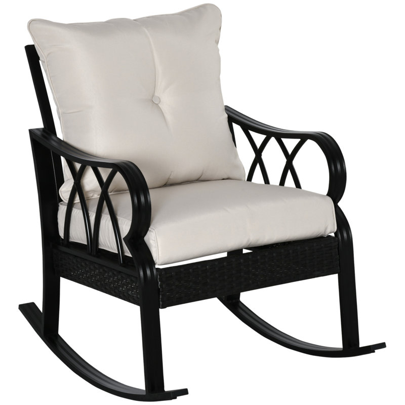Chaise berçante pour l'extérieur, Crème