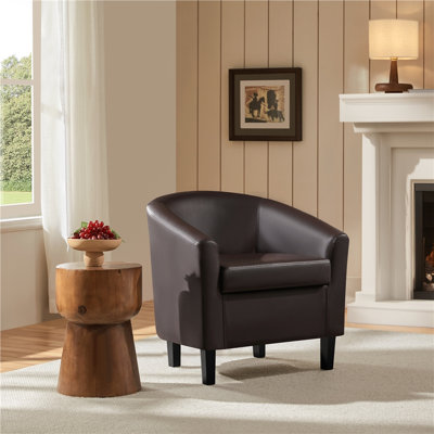 Fauteuil demi-tonneau avec fauteuil club demi-tonneau Seldon