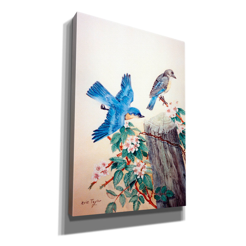 «Bluebirds» par Arie Reinhardt Taylor, H 26 po x l 18 po x P 0,75 po