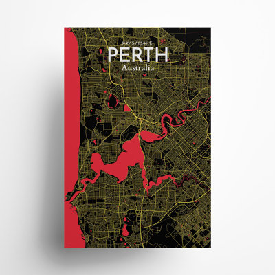 «Perth City Map», impression