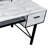 Rectangular Computer Desk With Metal Base And 5 Storage Drawers